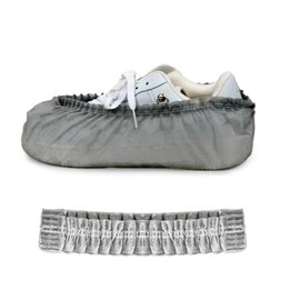 靴カバー 使い捨て 100枚入(50足) シューズカバー 軽量 耐久性がある 滑り止め付き 汚れ防止 簡単装着 男女兼用 実験室 事務所 家庭用などに適している（グレー）