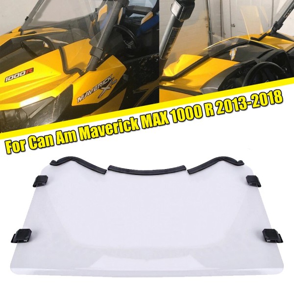 OUMURS Front Full Clear Windshield Clamp For Can-Am Maverick 1000R