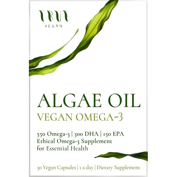 True Vegan Algae Oil Vegan Omega-3 Capsules 30 - Expiry 07/24