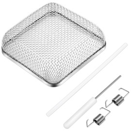 Frienda Flying Animal Screen RV Furnace Vent Cover 4.5 x 4.5 x 1.3 Inches Stainless Steel Mesh with Installation Tool and 16.9 Inches Silicone Rubber for Water Heater