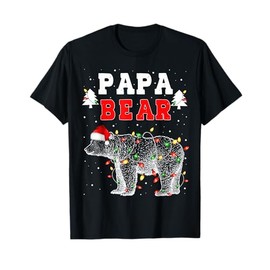 Papa Bear Christmas Santa Family Matching Pajamas Women Men T-Shirt