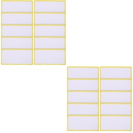 DOITOOL 2sets Magnetic Dry Erase Labels Reusable Writable Name Plates for Whiteboard Use for Easy Identification Versatile Display 10pcs*2