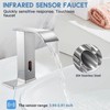CDLODIN Touchless Bathroom Faucet Automatic Bathroom Sink Faucet with Sensor,