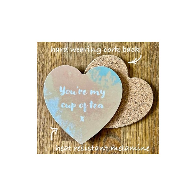 You're My Cup of Tea Heart-shaped Novelty Coaster - Fun