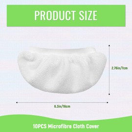 QIYUDA 10 Pack Universal Steam Mop Pads, Reusable Microfiber Cloths Mop Pads Cleaner Accessories Steam Shot Attachments Compatible with Most Handheld Steam Cleaner