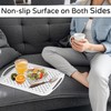 Crastilior Large Non Slip Serving Tray with Handles Food Trays
