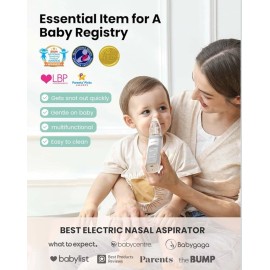 GROWNSY Nasal Aspirator for Baby, Electric Baby Nose Sucker with Larger Suction