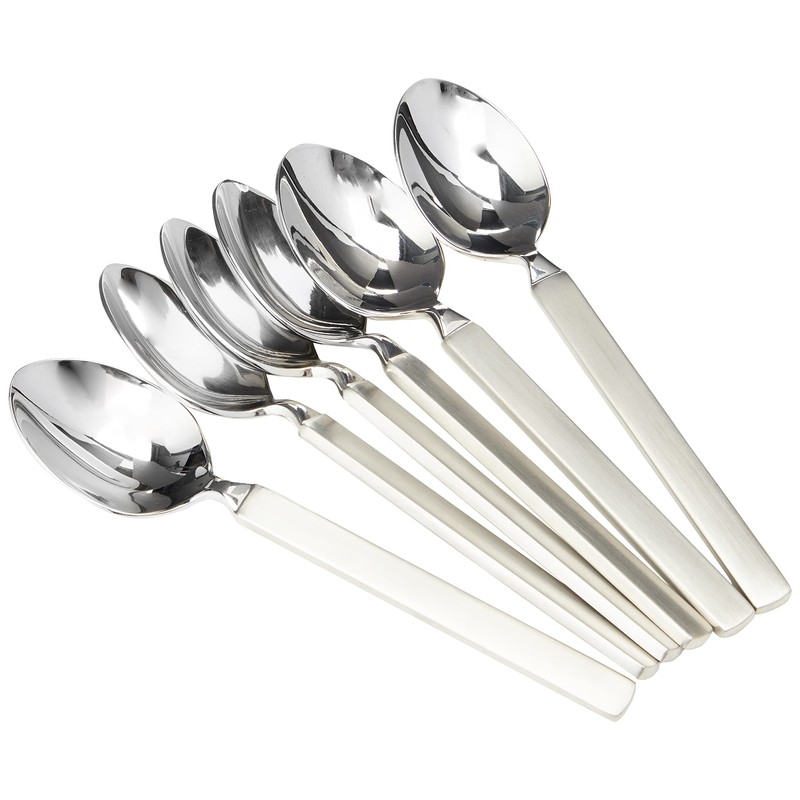 Alessi Dry Tea Spoon, Set of 6, (4180/7), Silver