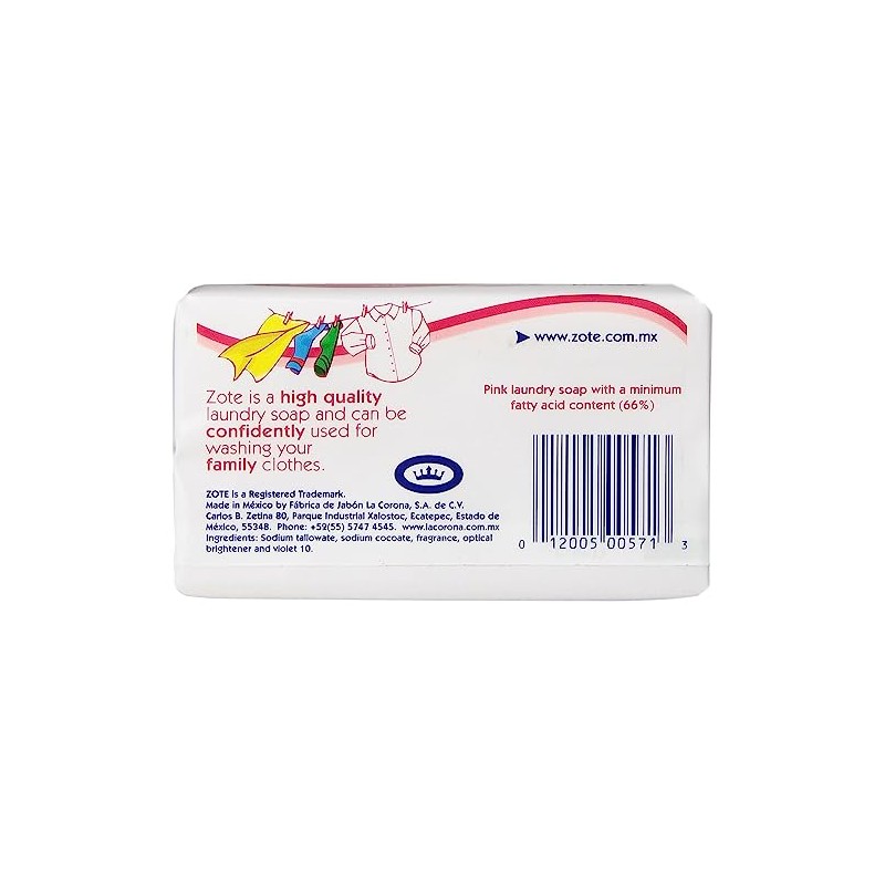 Zote Pink Soap Pack of 3 Total 7 oz