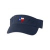 Go All Out One Size Navy Visor Texas Flag Embroidered