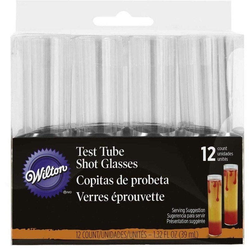 Wilton Reagenzglas Schnapsgläser 12/Pkg, andere, Mehrfarbig