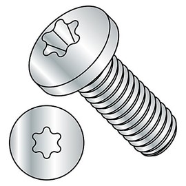 Small Parts MI587045T Steel Pan Head Machine Screw, Zinc Plated, Meets ISO 7045, T25 Star Drive, M5-0.8 Thread Size, 8 mm Length, Fully Threaded, Import (Pack of 100)