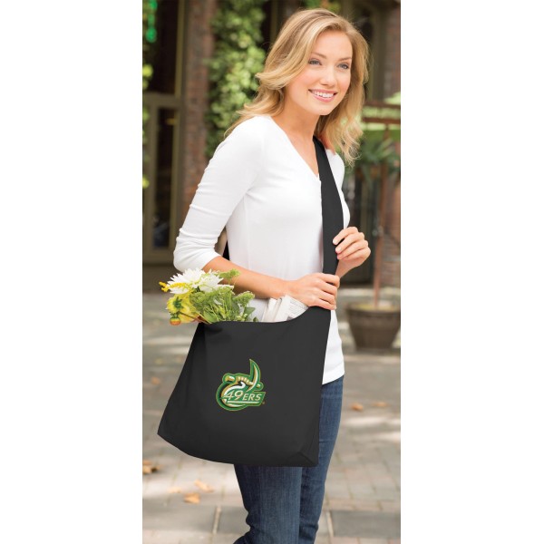 Broad Bay UNCC UNC Charlotte COOL BLACK Sling Cotton Tote