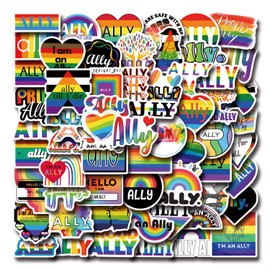 64Pcs Ally Stickers Pack, Aesthetic Vinyl Waterproof Sticker Decals for Water Bottle,Laptop,Phone,Skateboard,Scrapbooking,Bumper for Party Supply Decor Favor