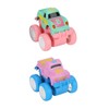 4pcs Pull Back Car Toys Cartoon Q Version Alloy Vehicle