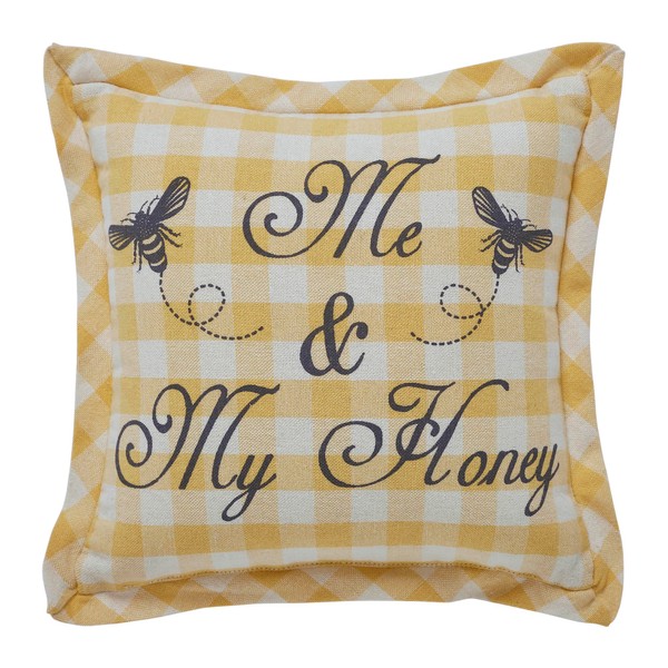 VHC Brands Buzzy Bees Me & My Honey Pillow 9x9