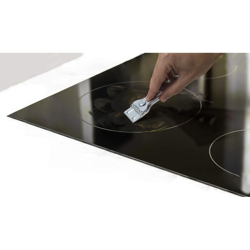 Fackelmann Glass Ceramic Scraper, Zinc