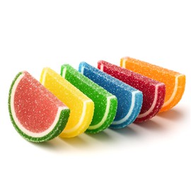 NY SPICE SHOP Jelly Fruit Candy - 1 Pound Fruit Slices Candy - Assorted Fruit Gummies Snack