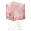 Luxury Princess 3 Side Openings Post Bed Curtain Canopy Netting