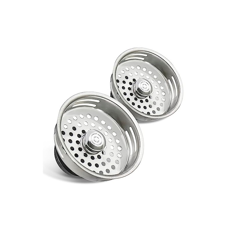 HIGHCRAFT 9843-2 Stainless Steel Kitchen Sink Strainer Basket Replacement for