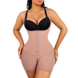 Lover-Beauty Fajas Colombianas Shapewear for Women Body Shaper Tummy Control Postpartum Faja Full Body Shapewears, Sienna, L