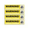 4 x Dashcam Recording Vinyl Stickers - Dash Cam Camera