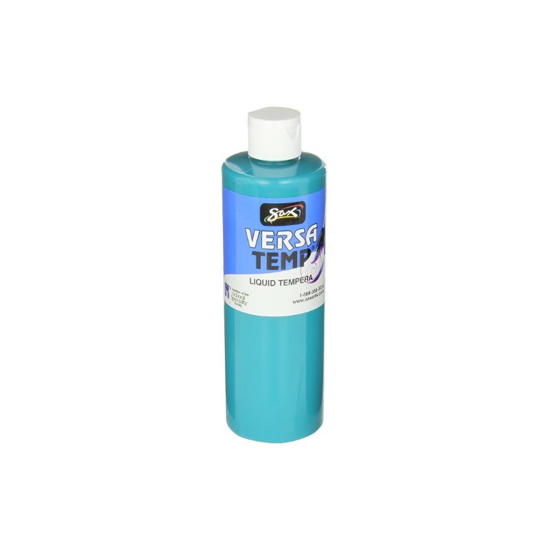 Sax Versatemp Heavy-Bodied Tempera Paint, Turquoise, 1 Pint - 1440693