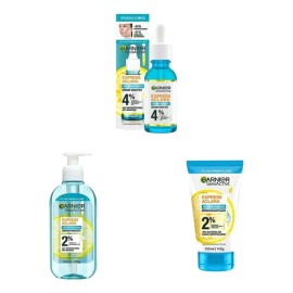 Kit Garnier Serum Anti Acné + Gel Limpieza + Exfoliante