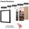 KINLINK 9x9 Picture Frame Black Set of 4, Wooden Square