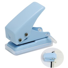 Mini Single Hole Punch, Metal Hole Punch, Mini Hole Punch for Folders, for Home, Student, Office, School and DIY Projects, Souvenir Books, Bookmark Folder (Blue)
