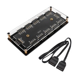 YACSEJAO 12V 4Pin RGB LED Splitter 4 Pins LED Splitter Cable LED Strip Connector 1 to 10 Y Splitter for RGB 5050 3528 LED Light Strips with 50CM Extension Cable