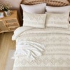 Andency Full Comforter Set, Beige Boho Fluffy Soft Bedding Sets,