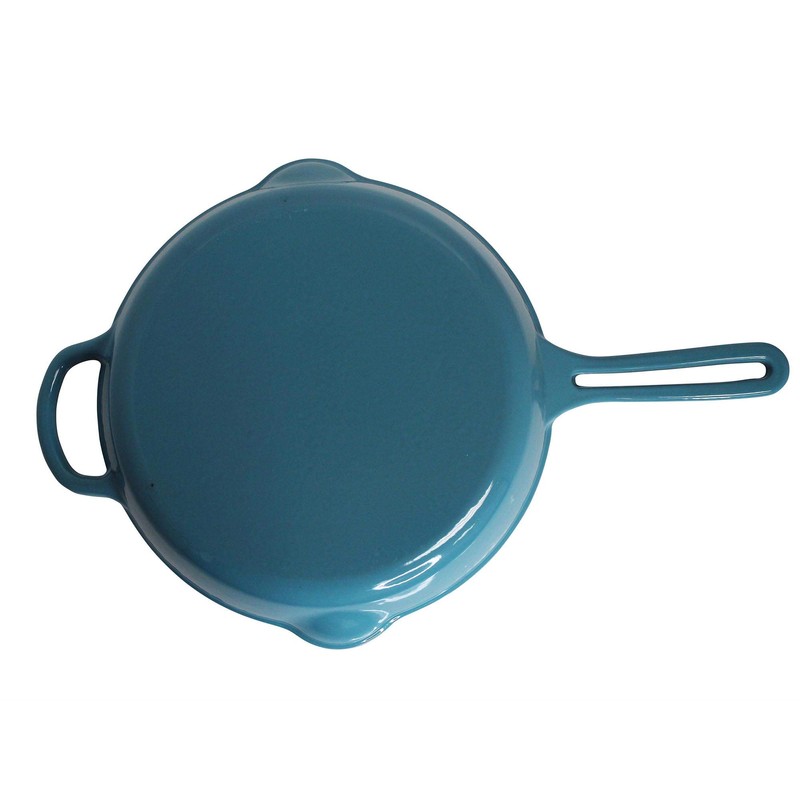 Mirro MIR-19061 12" Cast Iron Skillet, 12 Inch, Teal