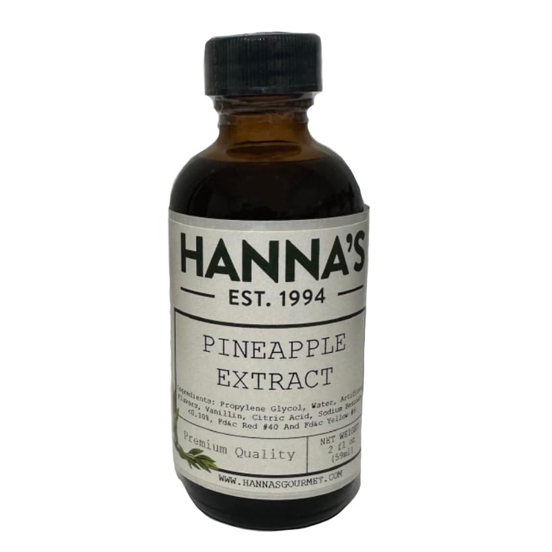 Hanna's Pineapple Extract, Premium Quality, 2 fl oz