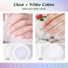 MIZHSE Clear and White 3D Gel Nail Art, Solid Builder