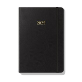 Wykeham's Executive 2025 Diary Journal with One Page a Day (Black, A5)