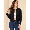 Allegra K Women's Fall Vintage Lightweight Short Button Jacket with