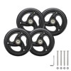 Wealrit Black Solid Walker Wheels Replacement - 6 Inch Drive
