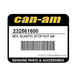 BRP NOS - BRP PN 232561600 Hex. Elastic Stop Nut M6 - Pack of 5