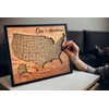 flinelife Usa Map, 12x10, Cork Board Usa Travel Map, Map