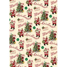 Cavallini Vintage Santa Wrapping Paper