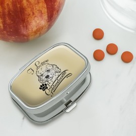 I Love My Goldendoodle Rectangle Pill Case Trinket Gift Box