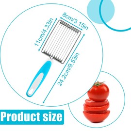 EIHI Potato Cutter, Boiled Egg Slicer with Handle Tomato Slicer Ham Fruit Cutter Lunch Meat Cutter Cuts 10 Slices, 1 Piece