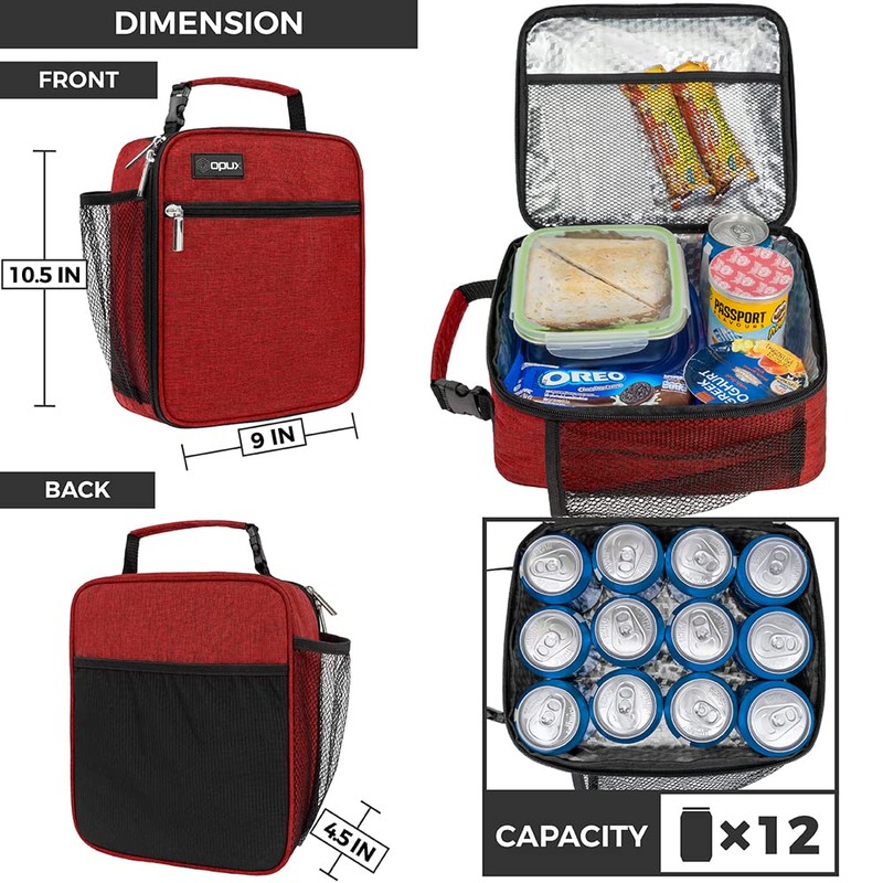 OPUX Fiambrera para Hombre, Bolsa de Almuerzo aislada para Mujer
