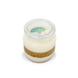 Mermaid Island Clearwater Glass Tahitian Vanilla Scented Hand Poured Candle, Natural Soy Candle, Fragrant Coastal Candle, 13oz, 80+ Hours Burn Time