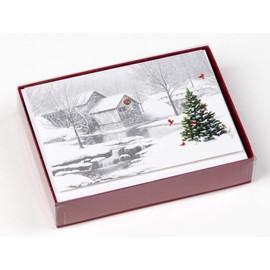 A Winter Evening Christmas Cards - Box of 15 Cards & 16 Foil Lined Envelopes