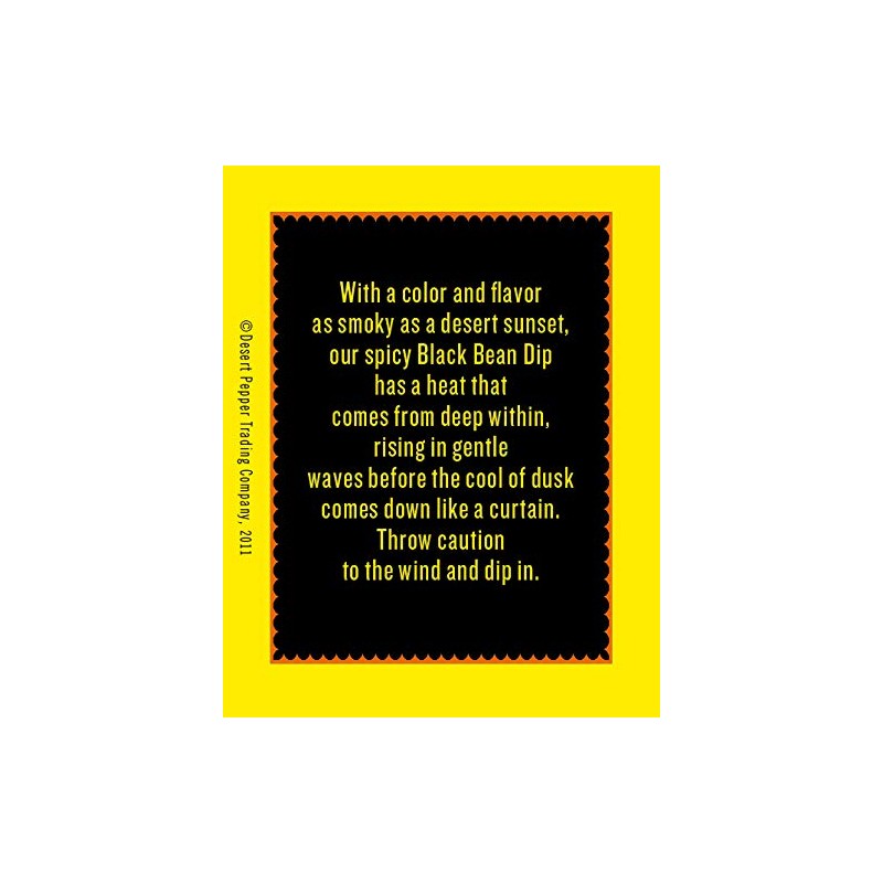 Desert Pepper Spicy Black Bean Dip with Black Beans, Jalapeno