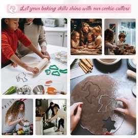 GIURKUU Doll Head Cookie Cutters Shapes, 1 Pc Copper Mold for Chocolate Fondant Crafts, Perfect Baking Accessories for DIY Cookies Fruits Vegetables