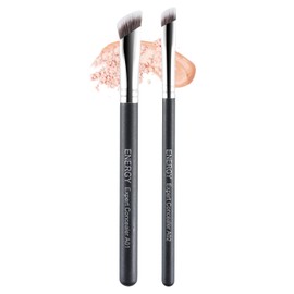 ENERGY Angled Foundation BrushesTriangled Nose Cotnour Concealer Brushes for Under Eye Setting Powder Nose Contouring with Liquid Cream Powder Vegan Synthetic Makeup Brush Set