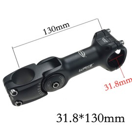 BESNIN MTB Stem 0-60° 31.8 mm Bicycle Stem Adjustable MTB 90 mm/110 mm/120 mm/130 mm Mountain Bike Handlebar Stem for Bicycle (0-60° 31.8 × 130 mm)